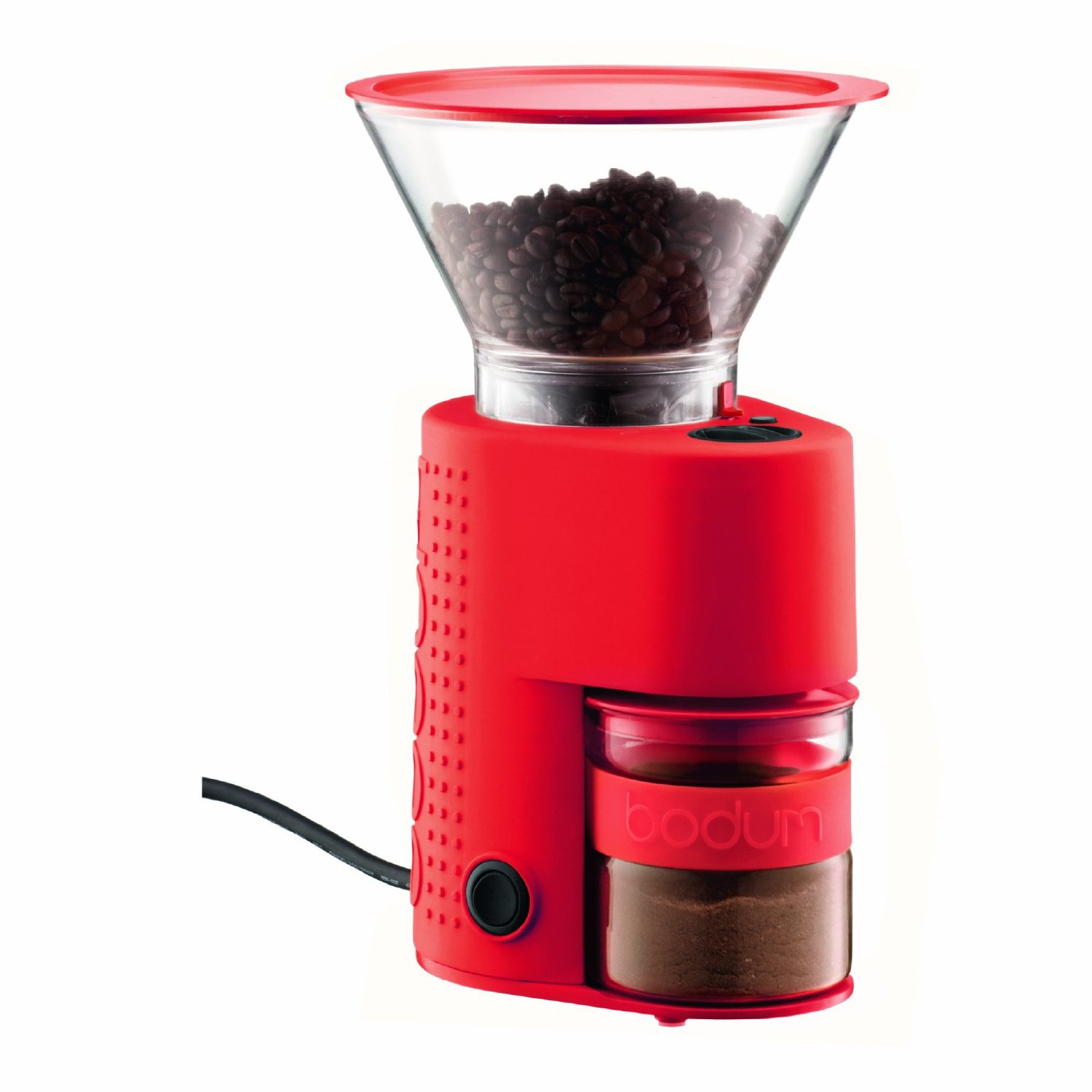 Bodum Bistro Electric Burr Coffee Grinder, Red