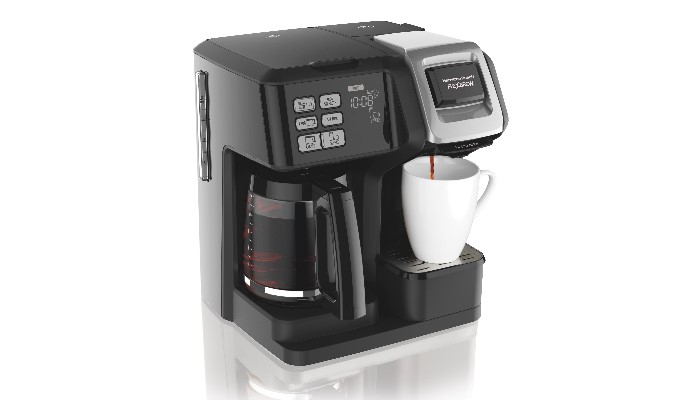 Hamilton Beach (49976) Coffee Maker, Single Serve & Full Coffee Pot, For Use With K Cups or Ground Coffee, Programmable, FlexBrew