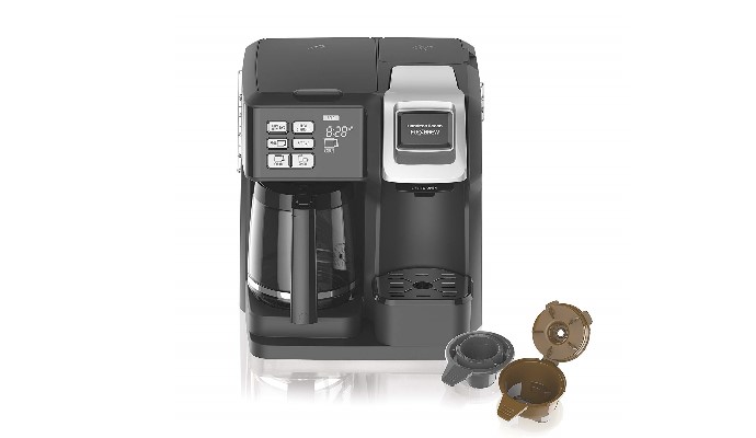 Hamilton Beach (49976) Coffee Maker, Single Serve & Full Coffee Pot, For Use With K Cups or Ground Coffee, Programmable, FlexBrew
